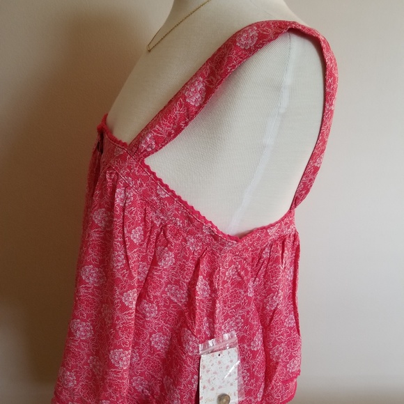 Free People Red Women's Tank Top Shirt, Blouse - Picture 7 of 8
